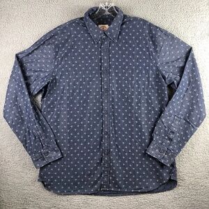 Brooks Brothers Red Fleece Chambray Shirt with Palm Tree Pattern